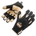 Ergodyne 710LTR M Black Heavy-Duty Leather-Reinforced Gloves 17143